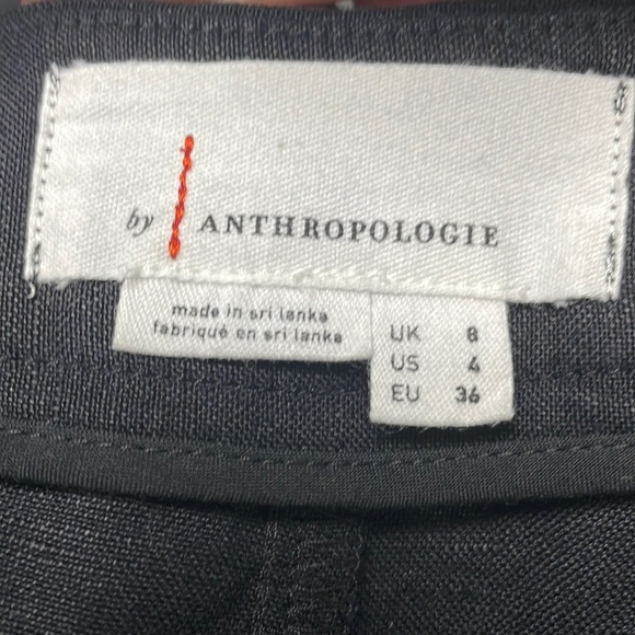 ANTHROPOLOGIE Black High Rise Wide Leg Flare Pants size 4 - Picture 7 of 10